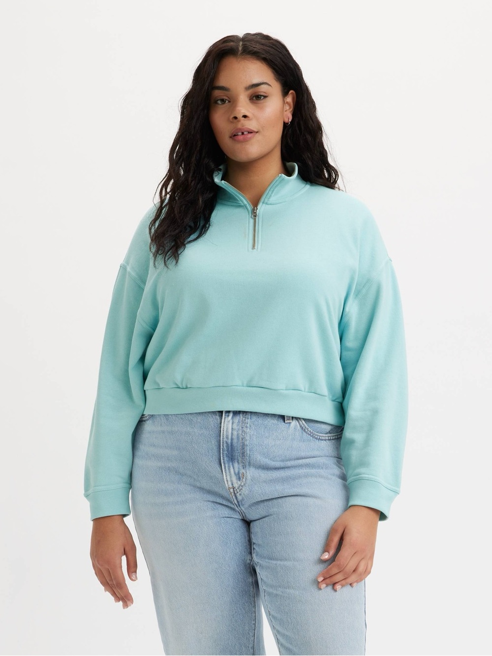 🆕 Levi’s Cosmo 1/4 Zip Cropped Pullover Size 3X FITS SMALLER